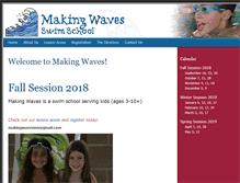 Tablet Screenshot of makingwavesswimschool.com